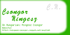 csongor mingesz business card